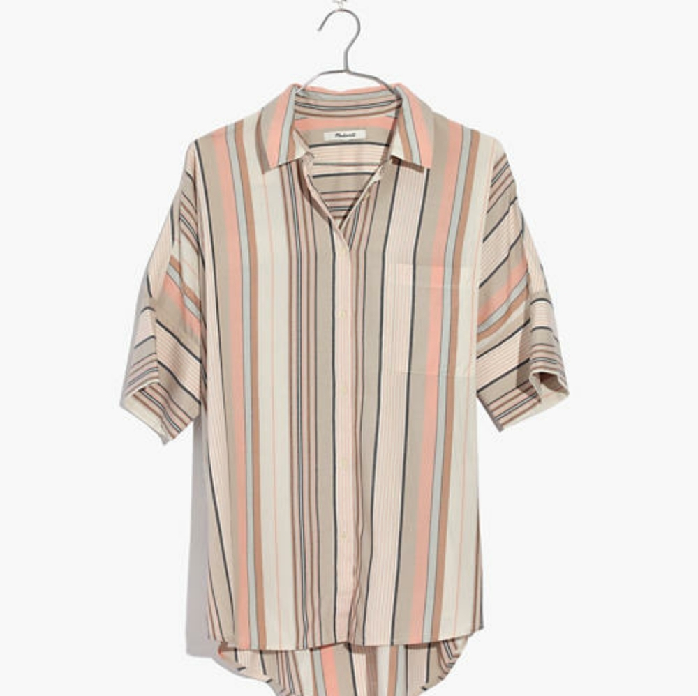 Madewell button down courier aldwin stripe shirt
